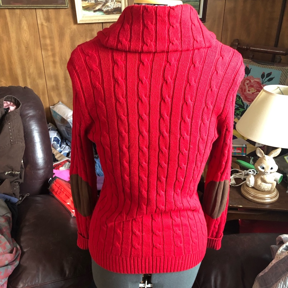 Chaps Sweater with Elbow Patches - Picture 5 of 6